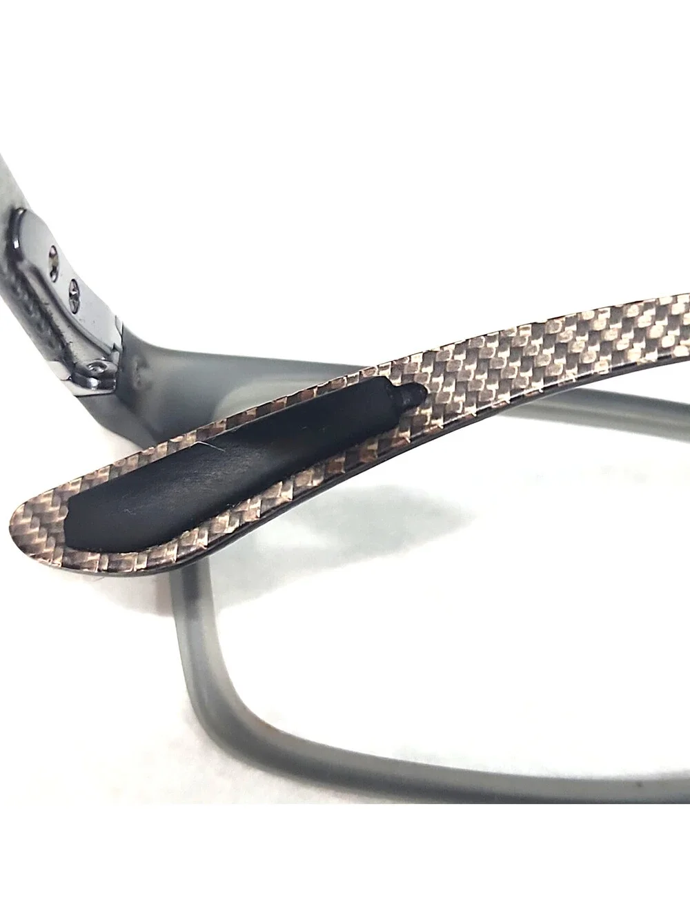 Ray Ban RB8901 5244 Gray Carbon Fiber Rectangle Eyeglasses 53-17 145 Read